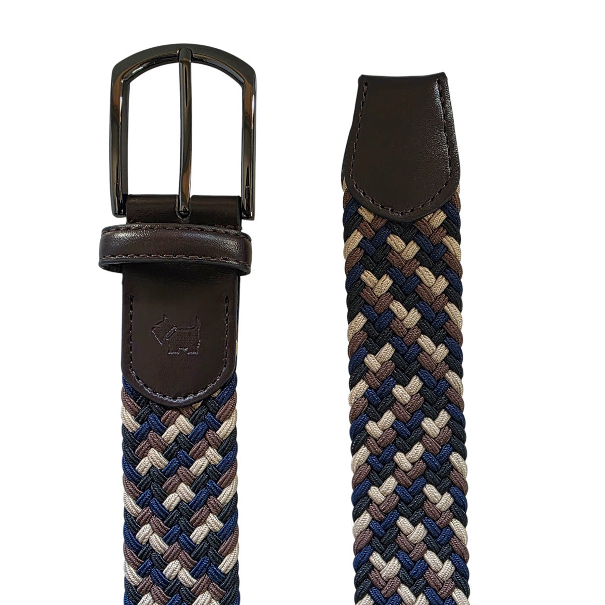 Cinturón Ferrioni Textil Elástico Trenzado Multicolor Hombre-30-32