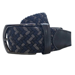 Cinturón Ferrioni Textil Elástico Trenzado Azul Gris Hombre-42-44