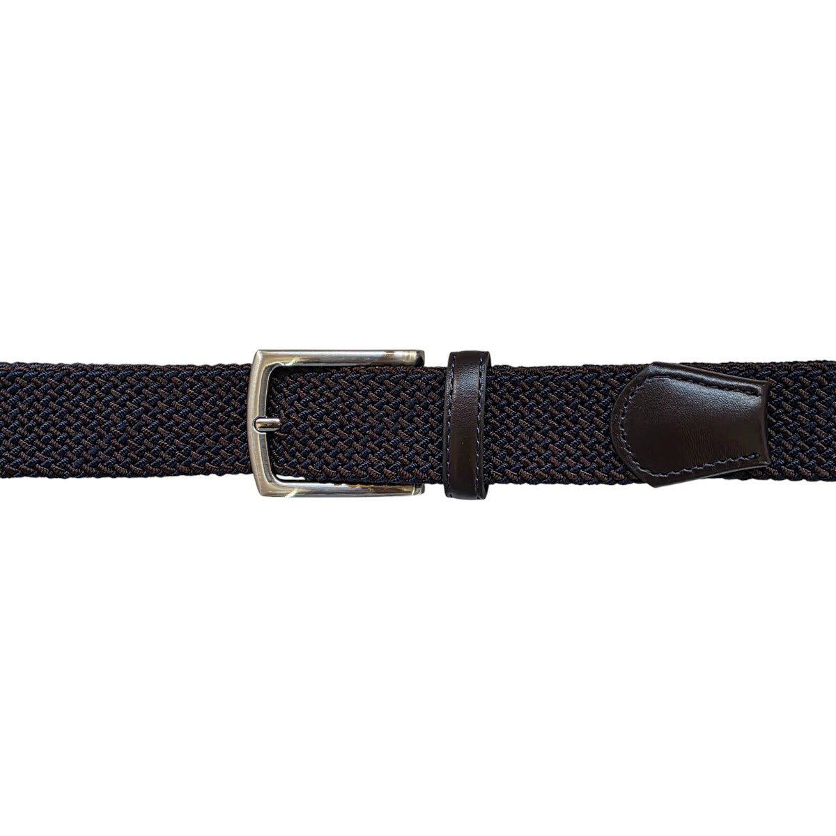 Cinturón Ferrioni Textil Elástico Trenzado Azul Moka 34mm-34-36