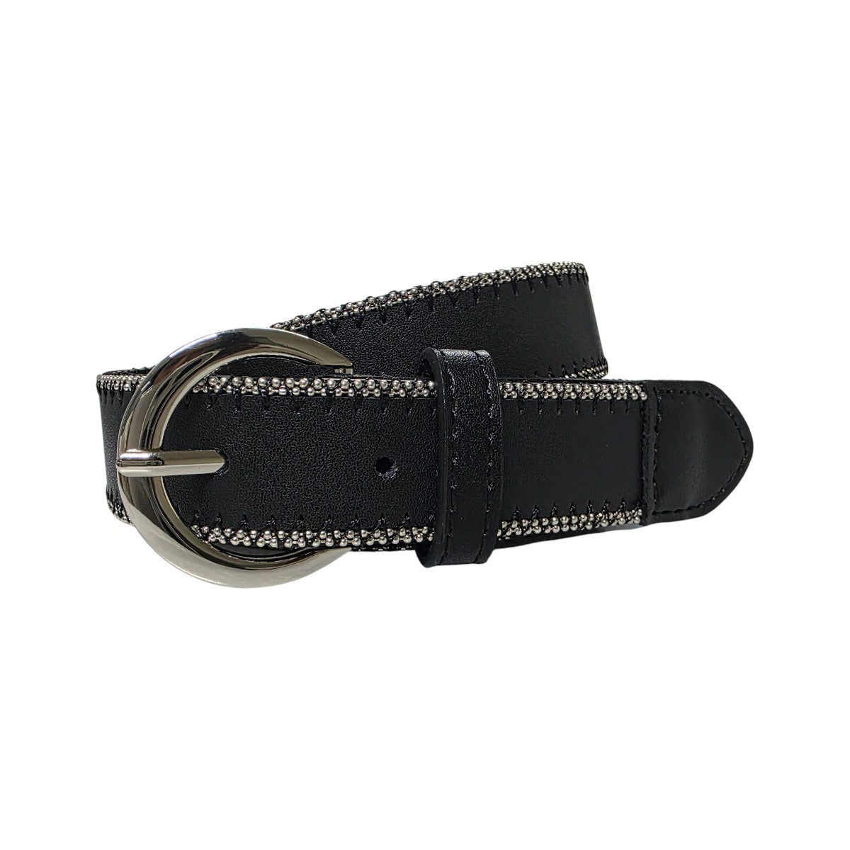 Cinturón Ferrioni Dama Piel Genuina Armenta Negro 25mm-38-40