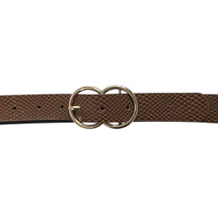 Cinturón Ferrioni Dama Piel Genuina Delia Miel Hebilla Doble-38-40