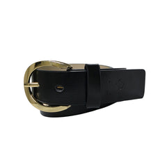 Cinturón Ferrioni Dama Piel Genuina Melissa Negro Dorado-38-40