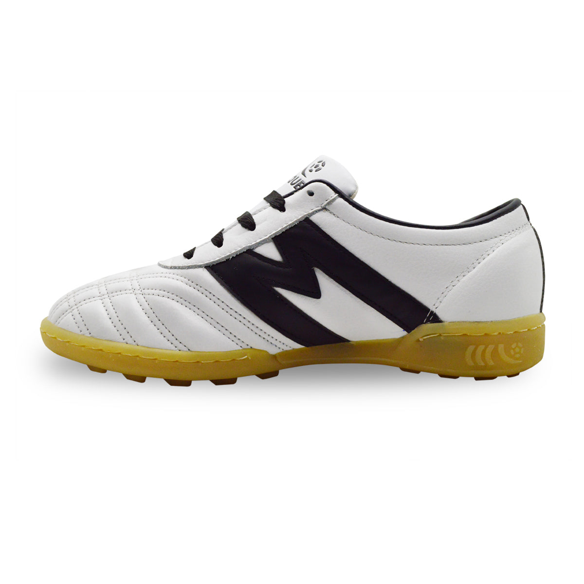 Tenis fútbol rápido Manriquez tachones turf Blanco negro-26.5
