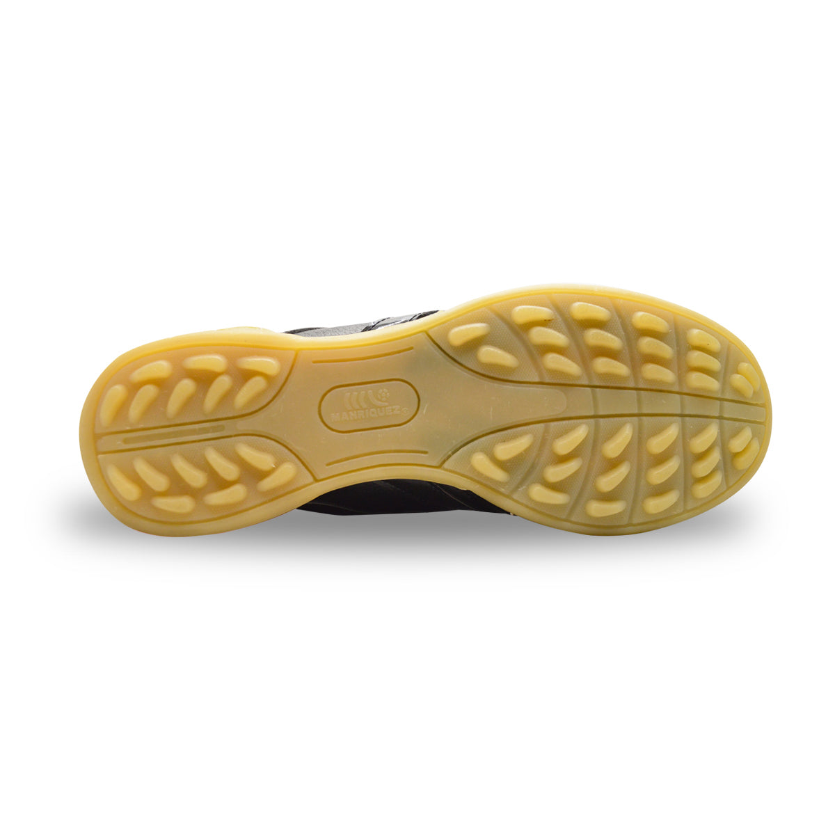Tenis fútbol rápido Manriquez tachones turf suela hule negro-28