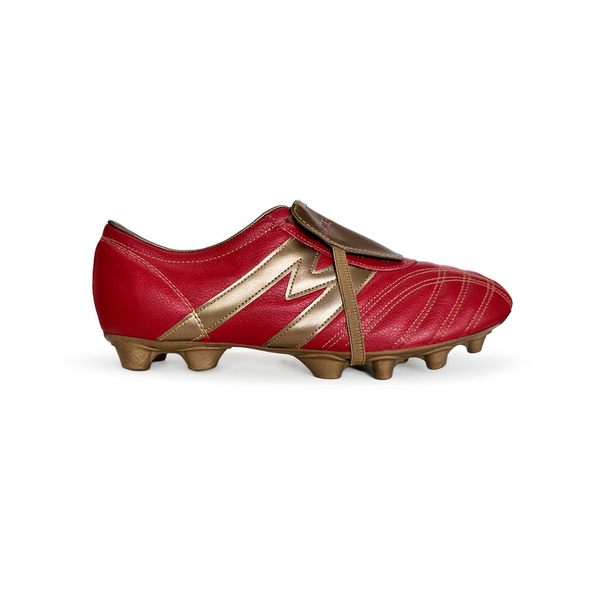 Tenis de fútbol Manríquez cómodos con suela TPU guinda oro