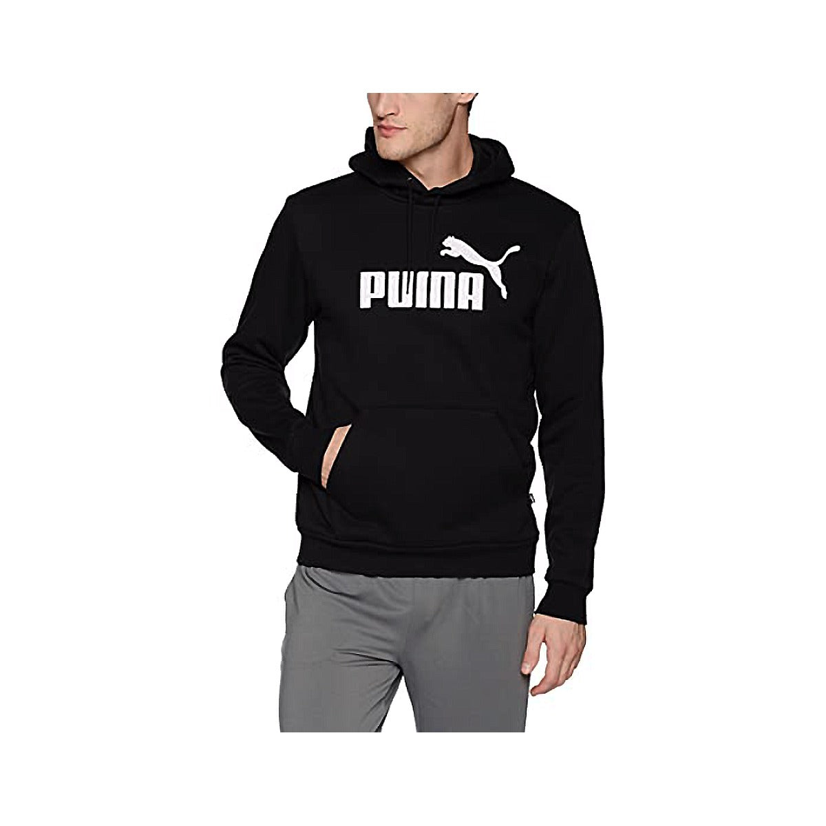 Sudadera Puma Ess Hoody Tr Big Logo Hombre 581861 07 - Negro S