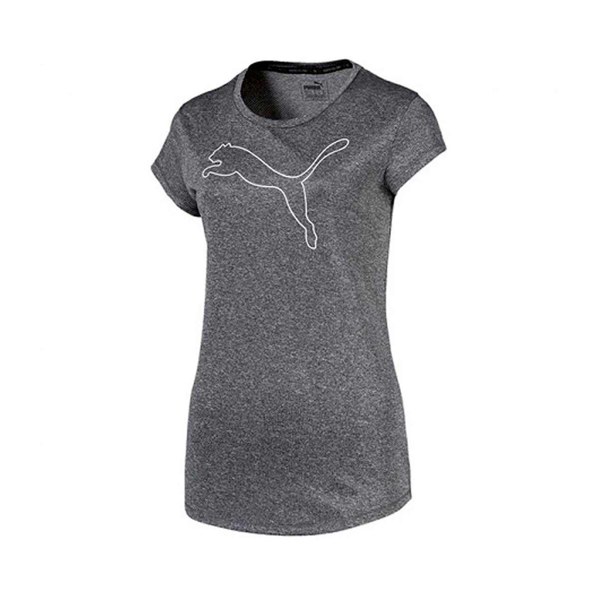 Playera Puma Active Logo Heather Mujer 586394 - Gris XS