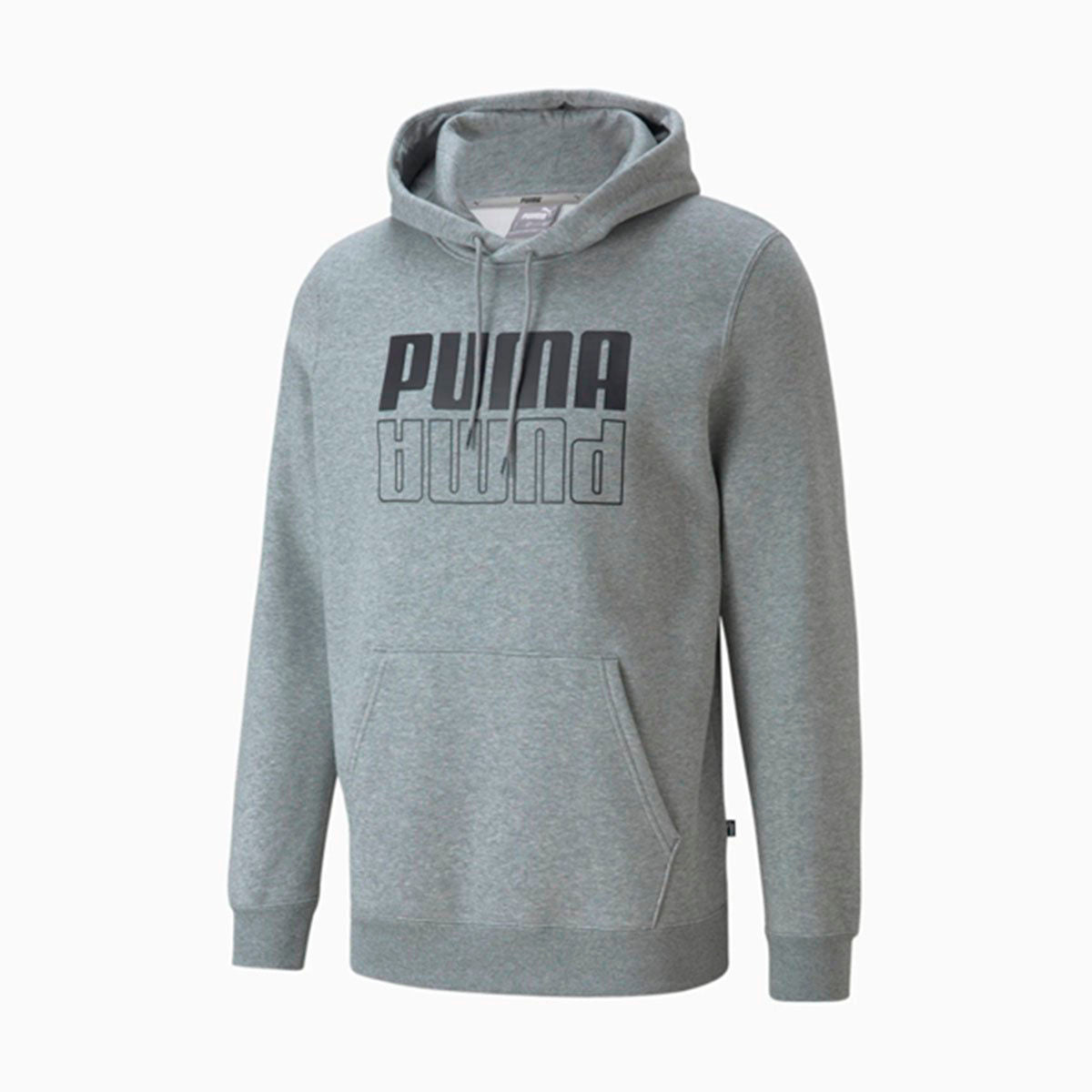 Sudadera Puma Power Logo Hoodie Hombre 589409 03 - Gris L