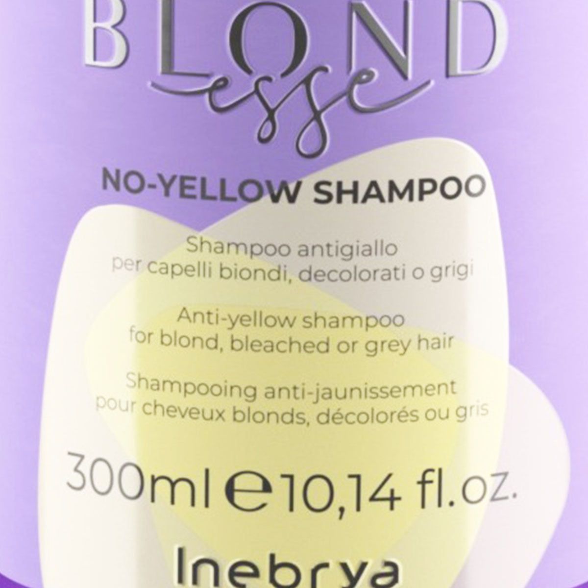 Shampoo Inebrya No Yellow 300ml matizador rubio y gris
