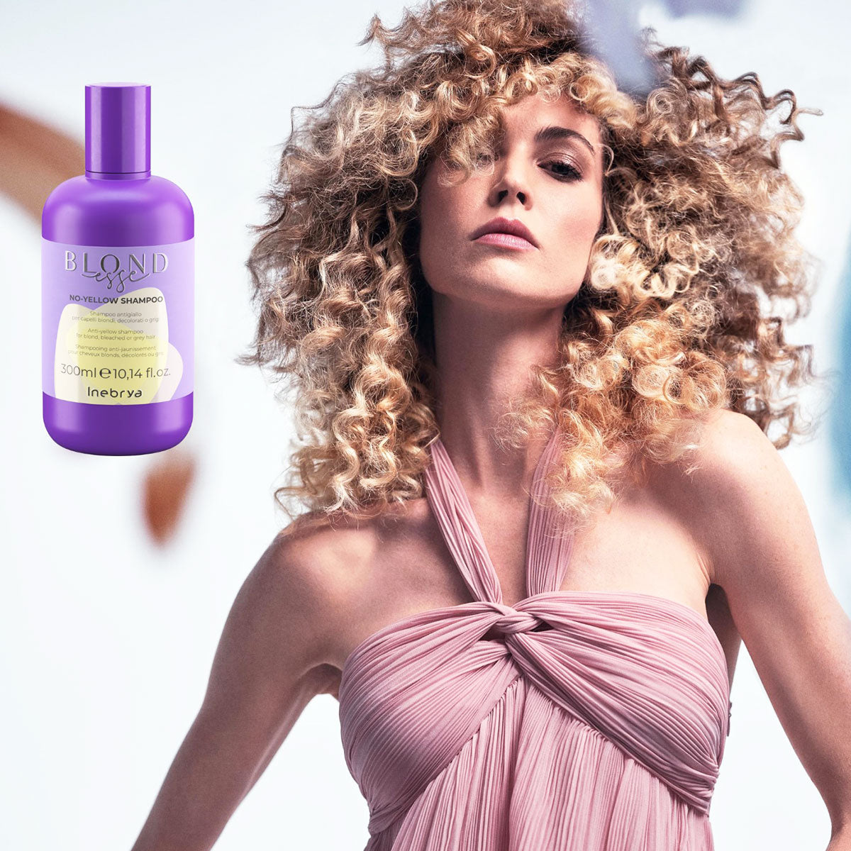 Shampoo Inebrya No Yellow 300ml matizador rubio y gris