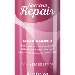 Shampoo Inebrya Shecare Repair 1000ml regenerador capilar