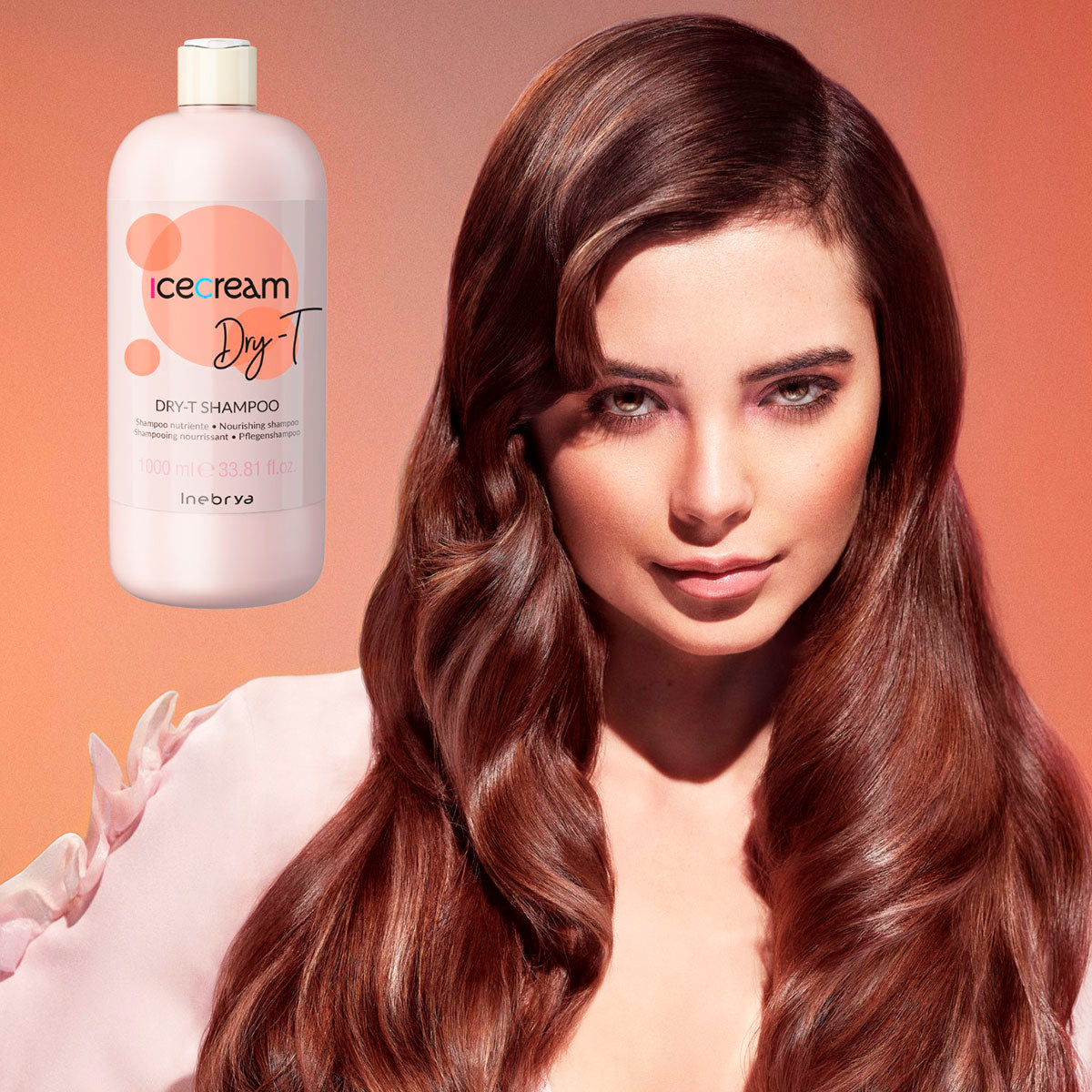 Shampoo nutritivo Inebrya Ice Cream Dry-T para cabello seco