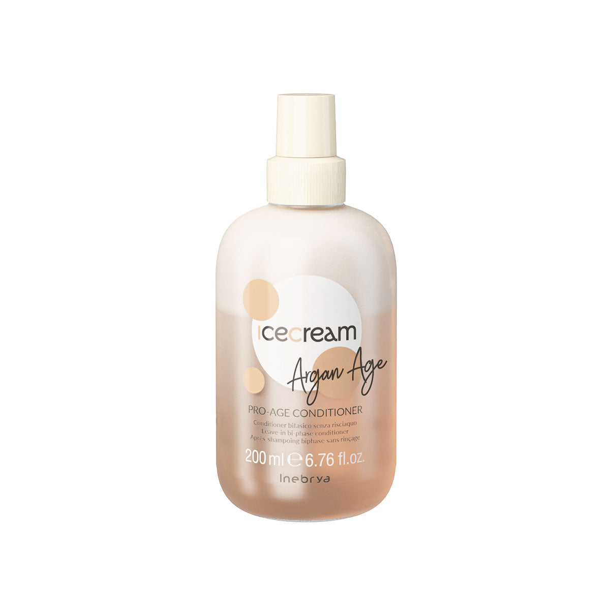 Acondicionador Inebrya Argan-Age Bi-Phase 200ml hidratación y brillo