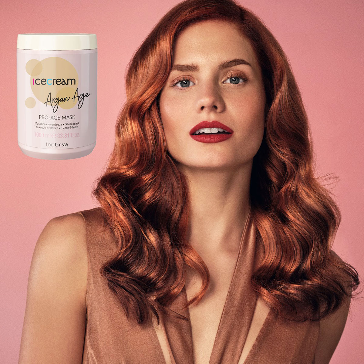 Mascarilla Inebrya Argan Age 1000ml hidratación y brillo