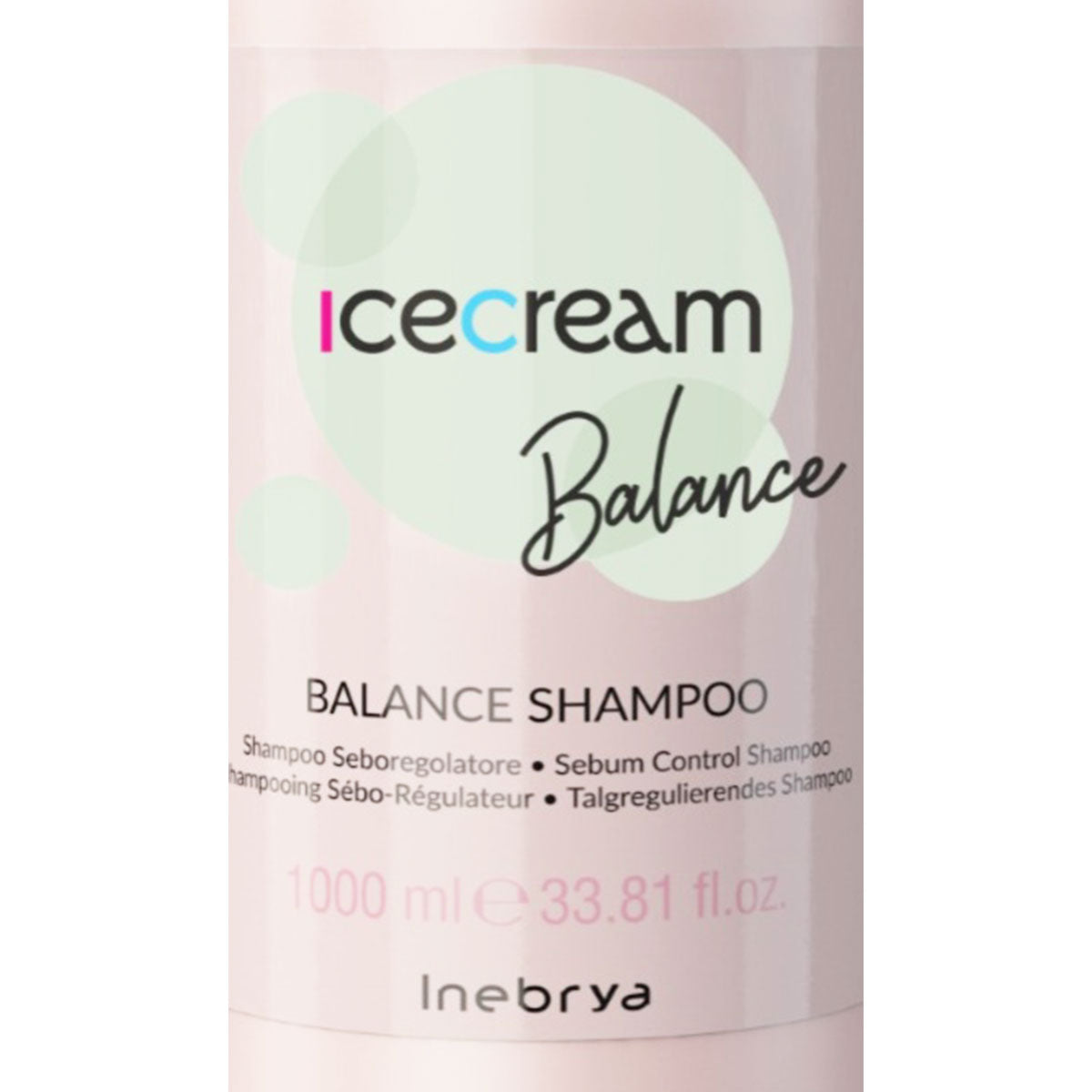 Shampoo antigrasa Inebrya Ice Cream Balance limpieza profunda