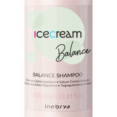 Shampoo antigrasa Inebrya Ice Cream Balance limpieza profunda