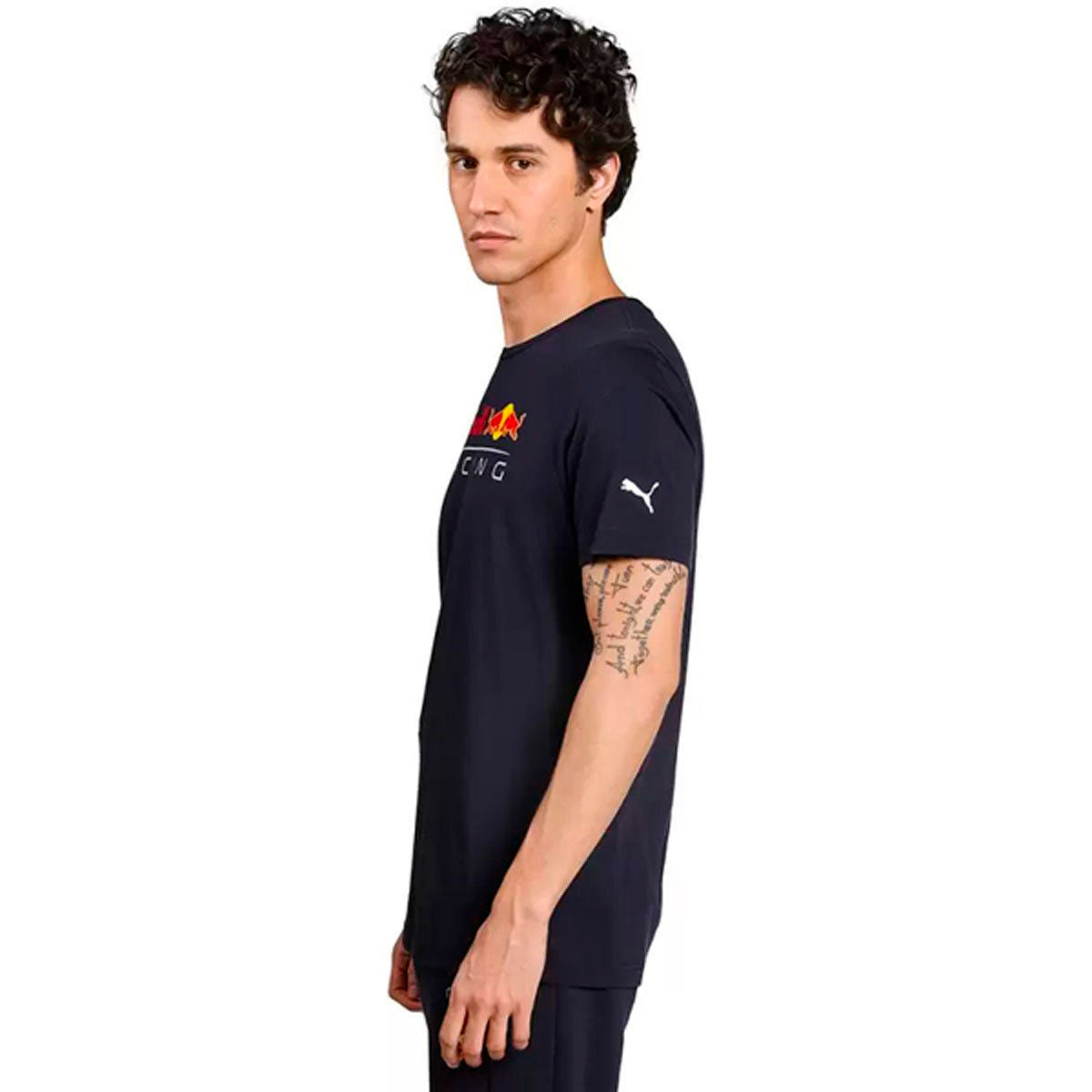 Playera Puma Red Bull Racing Logo Tee Hombre 763130 - Gris S