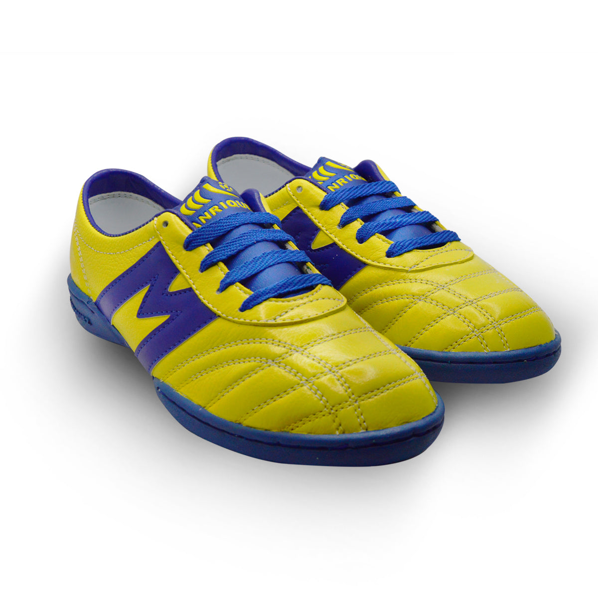 Tenis fútbol rápido infantil Manriquez turf amarillo azul-22.5