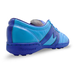 Tenis fútbol rápido infantil Manriquez turf suela hule azul-23.5