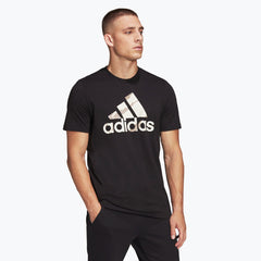 Playera Adidas Essentials Camo Hombre HE1876 Negro Talla S
