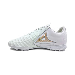 Botines Pirma Brasil Blanco Dorado Turf Ligero Cómodo Resistente