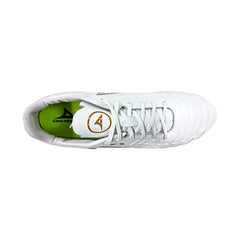 Botines Pirma Brasil Blanco Dorado Turf Ligero Cómodo Resistente