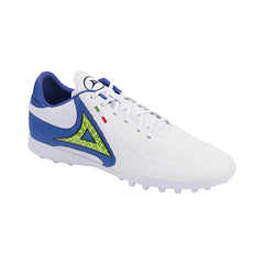 Botines Pirma Brasil Turf Blanco Azul Cómodos y Resistentes