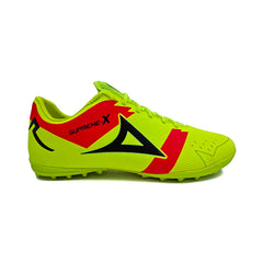 Tachones Pirma Supreme X Turf 3045 amarillo rojo fútbol rápido