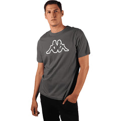 Playera Kappa Casual Logo Cromen Hombre 381h2tw - GRIS OXFORD S