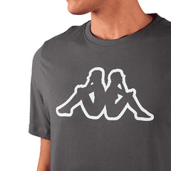 Playera Kappa Casual Logo Cromen Hombre 381h2tw - GRIS OXFORD S