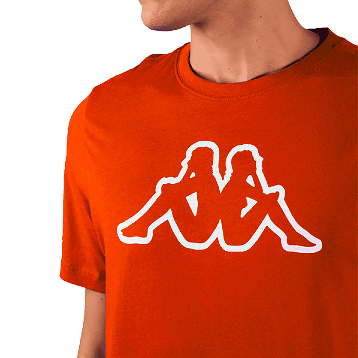 Playera Kappa Casual Logo Cromen Hombre 381h2tw - Naranja M