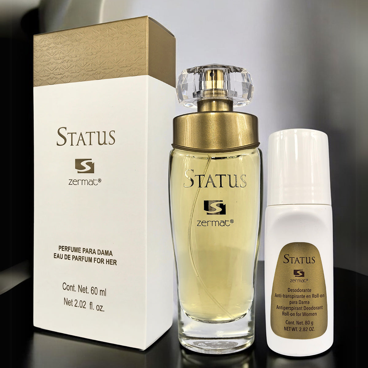 Perfume Status Dama Zermat 60 ml + Desodorante Original