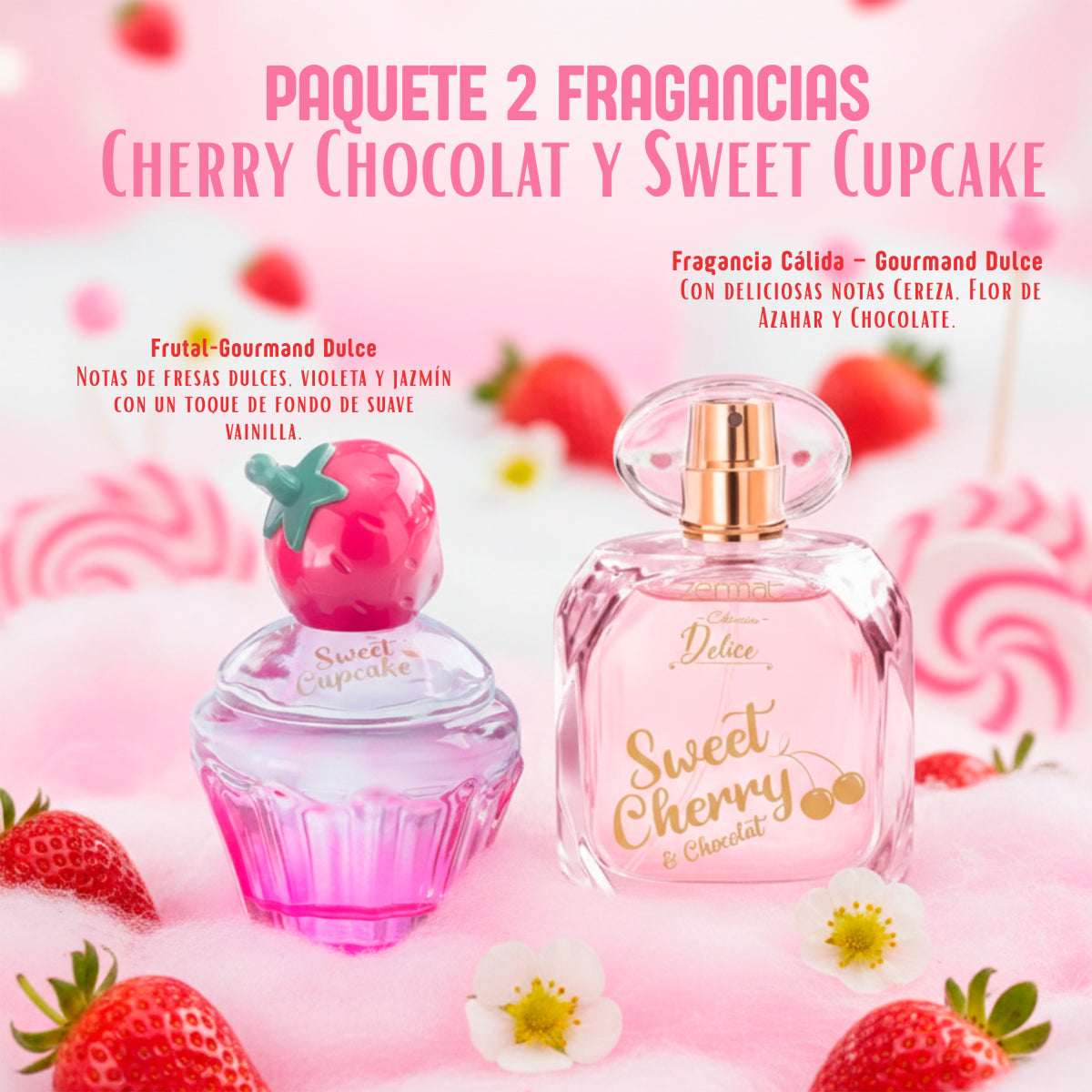 Paquete 2 Fragancias niña Zermat Sweet Cupcake Chocolat 50ml