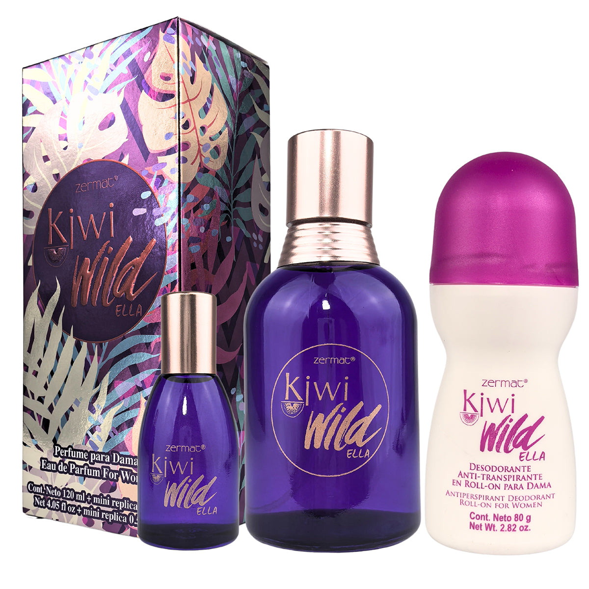 Perfume Kiwi Wild Zermat Dama 135 ml + Desodorante