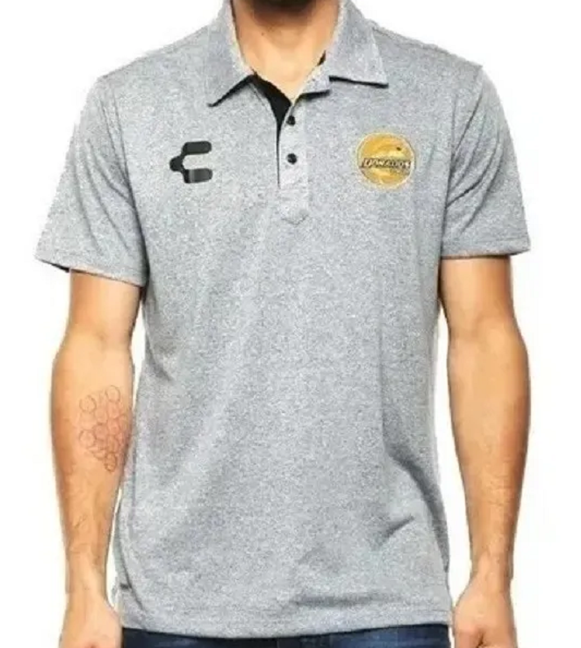 Playera Polo Charly Dorados Hombre 5007648 - Gris L