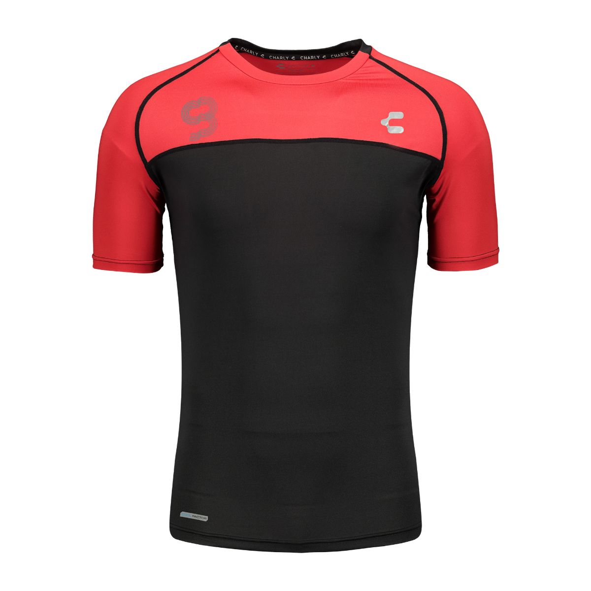 Playera Charly Sport Running Hombre 5009348 - NEGRO/ROJO S