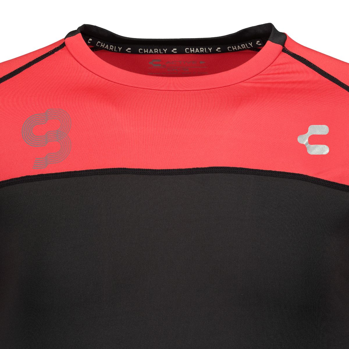 Playera Charly Sport Running Hombre 5009348 - NEGRO/ROJO XL