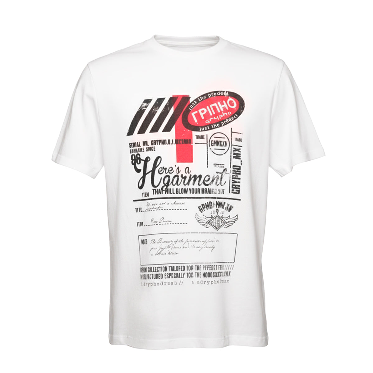 Playera diversa caballero estampada en serigrafia Grypho-S, M, L, XL