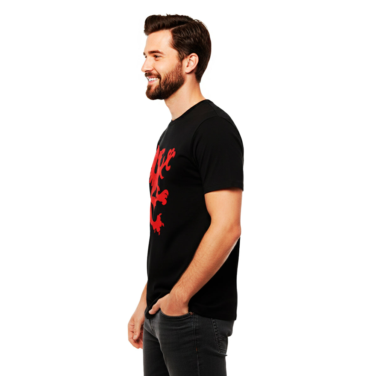 Playera unisex algodón peinado Grypho rampante caballero-S, M, L, XL