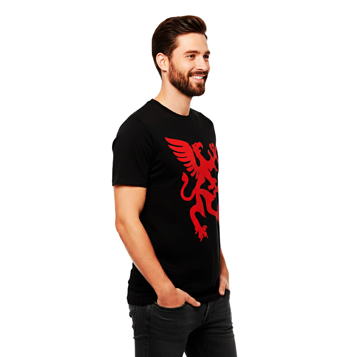 Playera unisex algodón peinado Grypho rampante caballero-S, M, L, XL