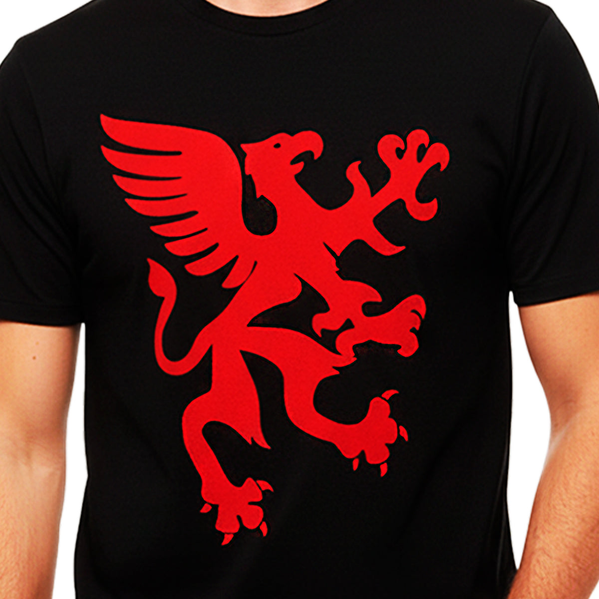 Playera unisex algodón peinado Grypho rampante caballero-S, M, L, XL