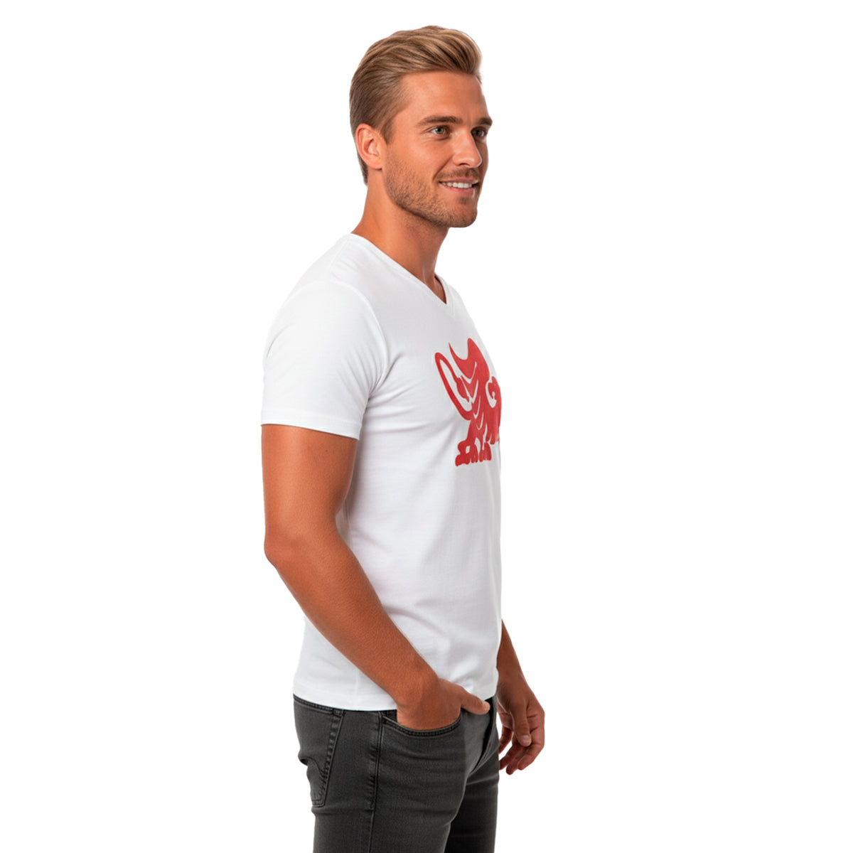 Playera Ragnar para Caballero con Aplicación Flock Grypho-S, M, L, XL
