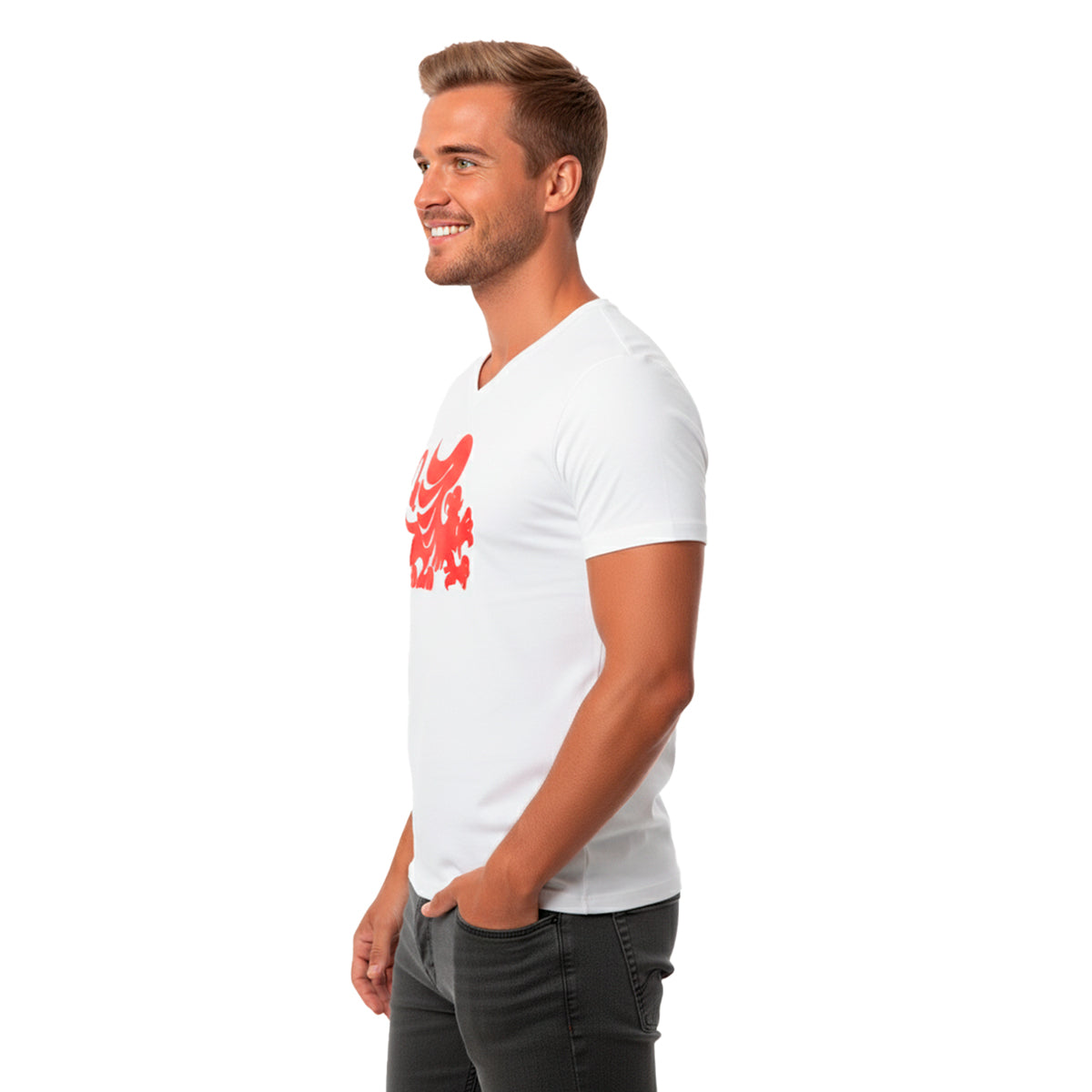 Playera Ragnar para Caballero con Aplicación Flock Grypho-S, M, L, XL