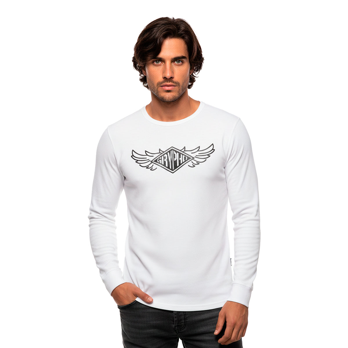 Playera térmica alas high density Grypho serigrafia hombre-S, M, L, XL