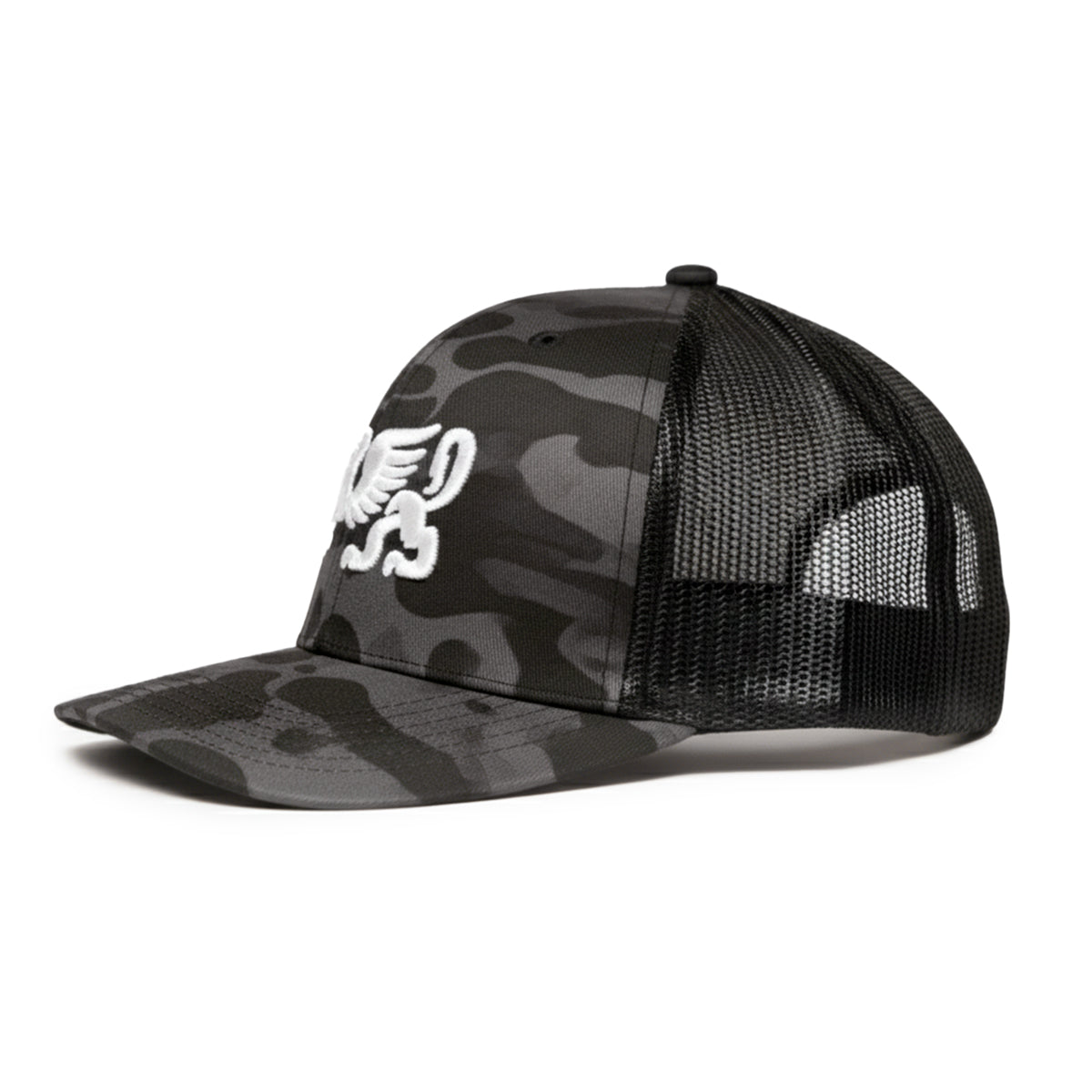 Gorra Grypho Camo Command Bordado 3D Trucker Negra hombre-Unitalla