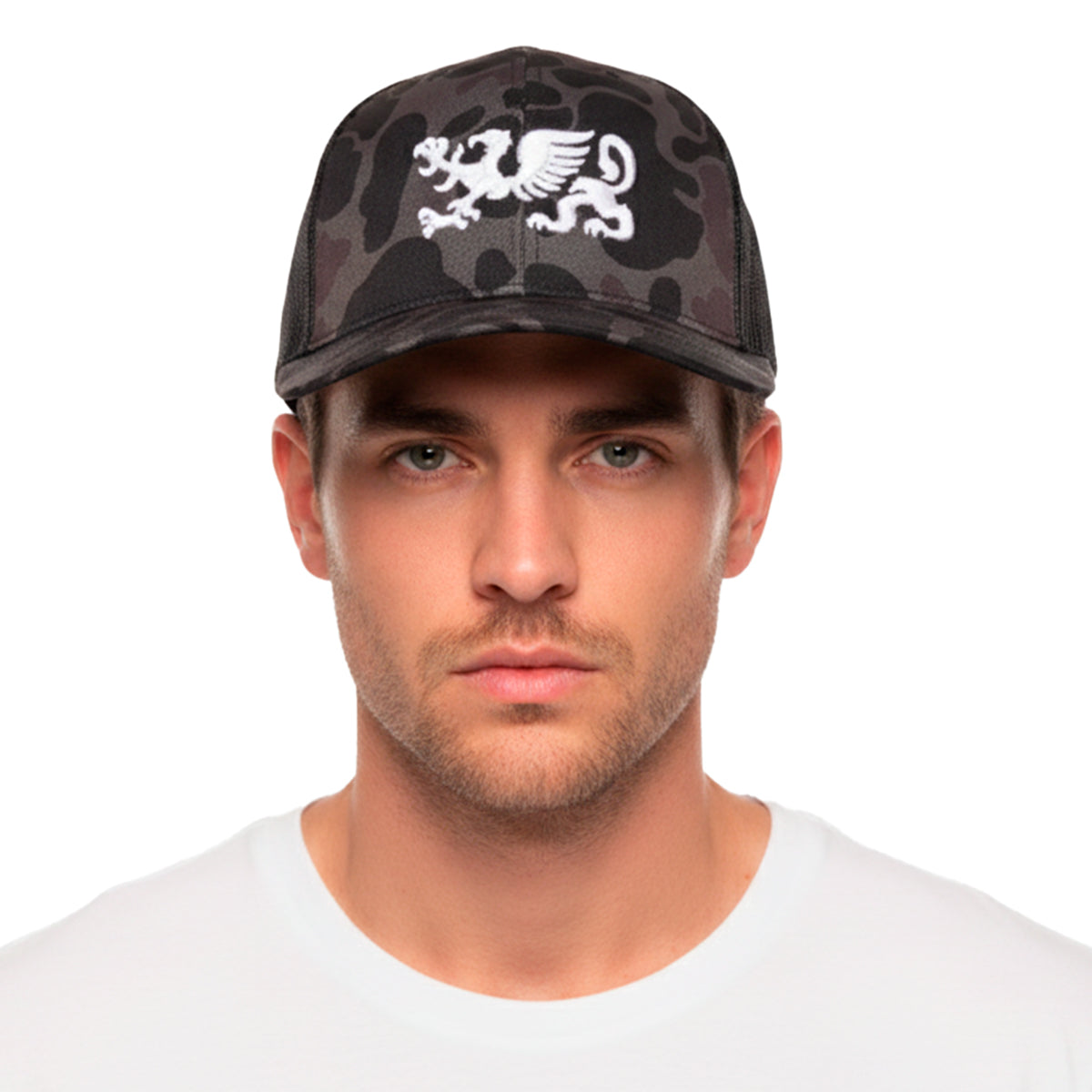 Gorra Grypho Camo Command Bordado 3D Trucker Negra hombre-Unitalla