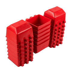 50 rojo bebederos comederos cuadrados rojos aves Plásticos