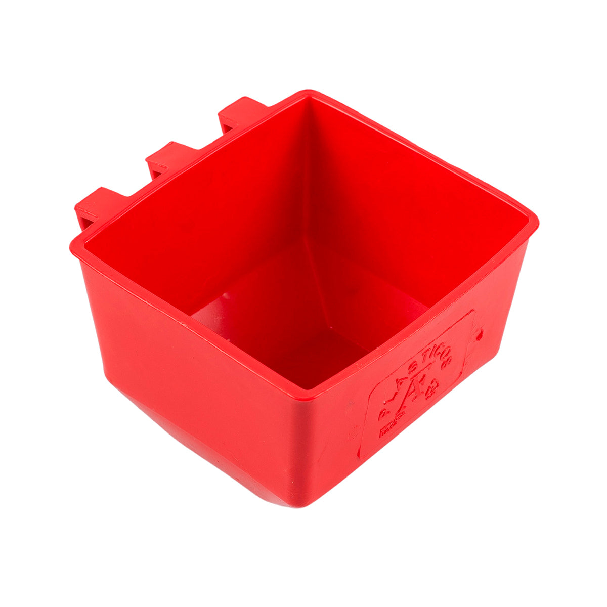 50 rojo bebederos comederos cuadrados rojos aves Plásticos