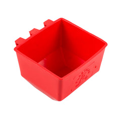50 rojo bebederos comederos cuadrados rojos aves Plásticos