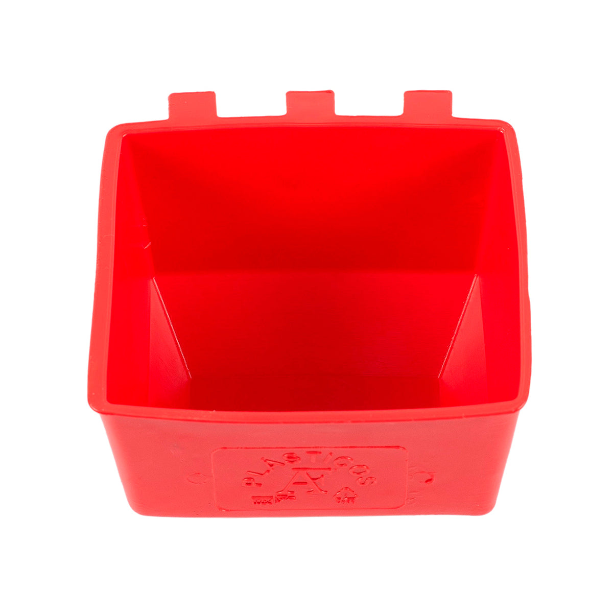 50 rojo bebederos comederos cuadrados rojos aves Plásticos